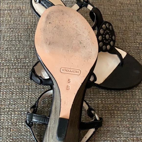 Gently Loved Coach Harper Studded Leather Heel - Picture 4 of 6